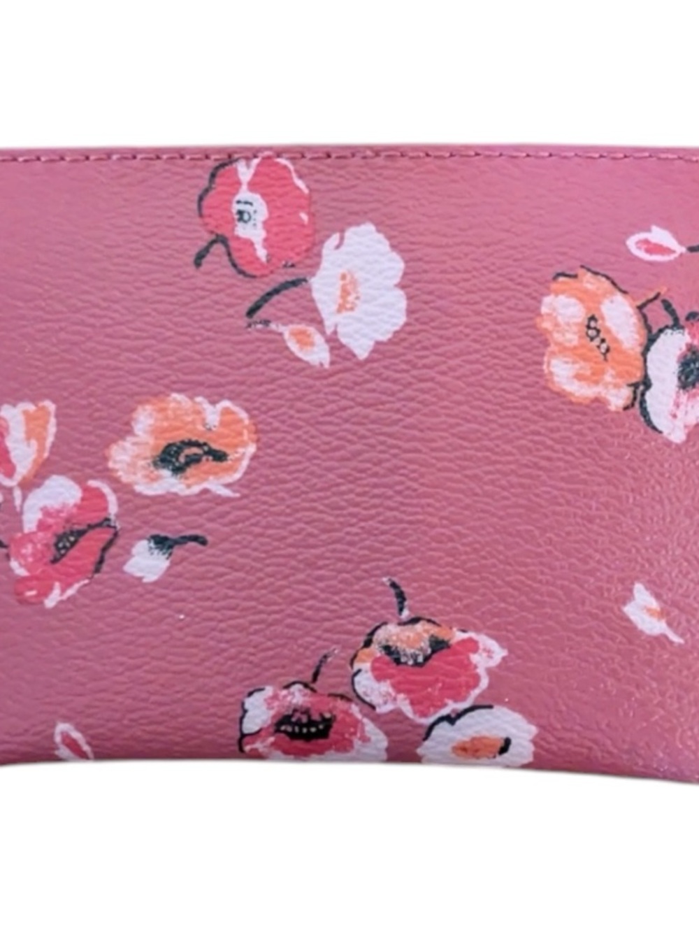 Coach Boxed Card Case and Valet Keyring Gift Set in Floral Poppy NIB - Picture 5 of 6